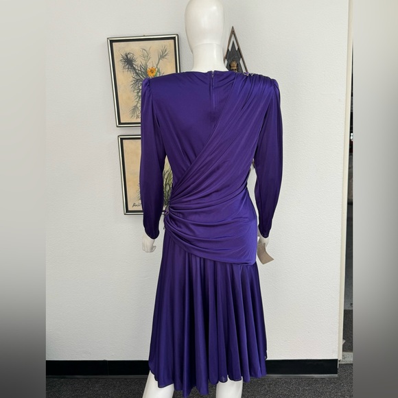 NWT Dead Stock Abby Kent Purple Cocktail Dress With Sequin Embellishment - Picture 6 of 10